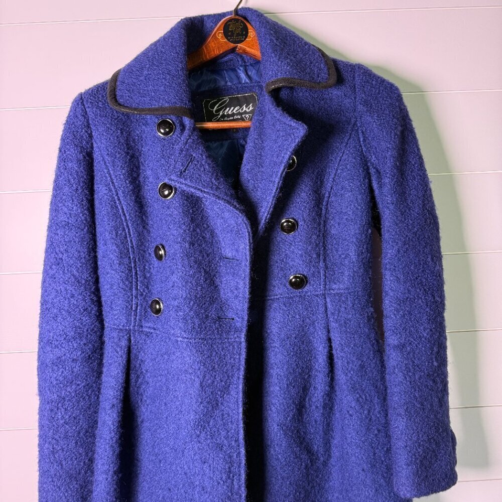 GUESS Los Angeles, Calif BLD 03//Lot 02 Royal Blue Coat /Jacket Size Small